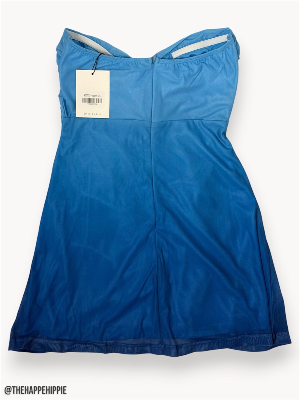 Hello Molly Blue Ombre Twist Cutout Strapless Mini Dress - NWT - Picture 4 of 8